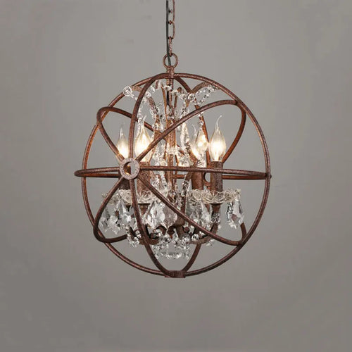 Retro American style crystal loft chandelier for bar and restaurant - vue 2 sur 8