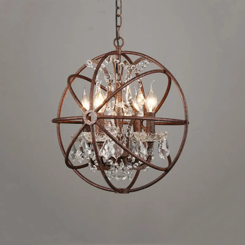 Retro American style crystal loft chandelier for bar and restaurant