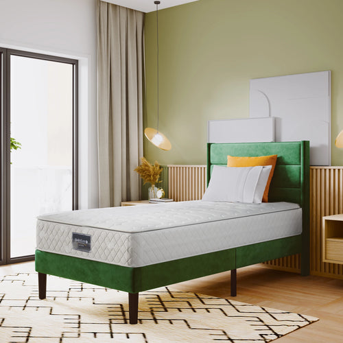 Spring Core mattress, 7 Zones Cold Foam mattress, Pocket spring Core, 90x200cm, 100% Oeko-Tex Certified, Piped Microfiber Cover - vue 7 sur 6
