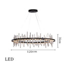 Minimalist black stainless steel chandelier modern design