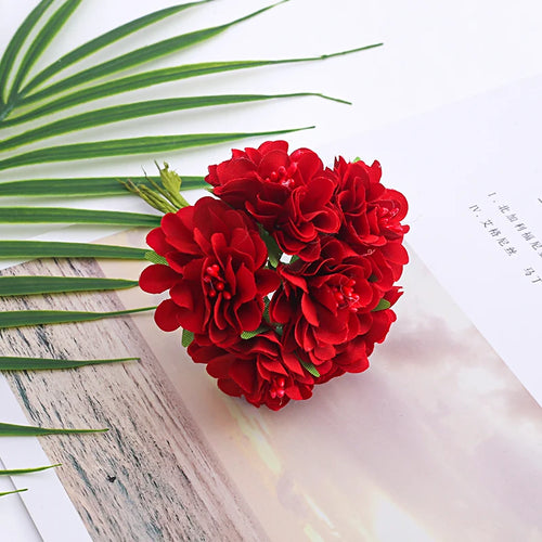 Mini artificial hydrangea flower bouquet for decoration and crafts - vue 12 sur 15