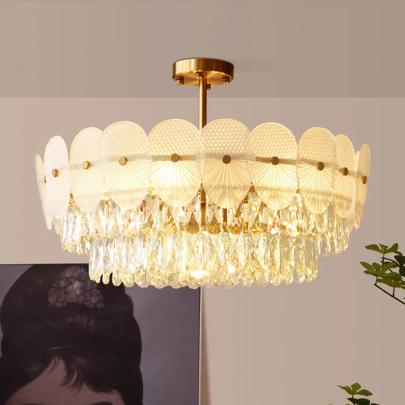 Modern crystal pendant light for elegant interiors - vue 6 sur 9