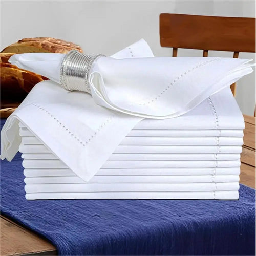 Serviette de table lot 6 serviettes lin classique - vue 6 sur 6