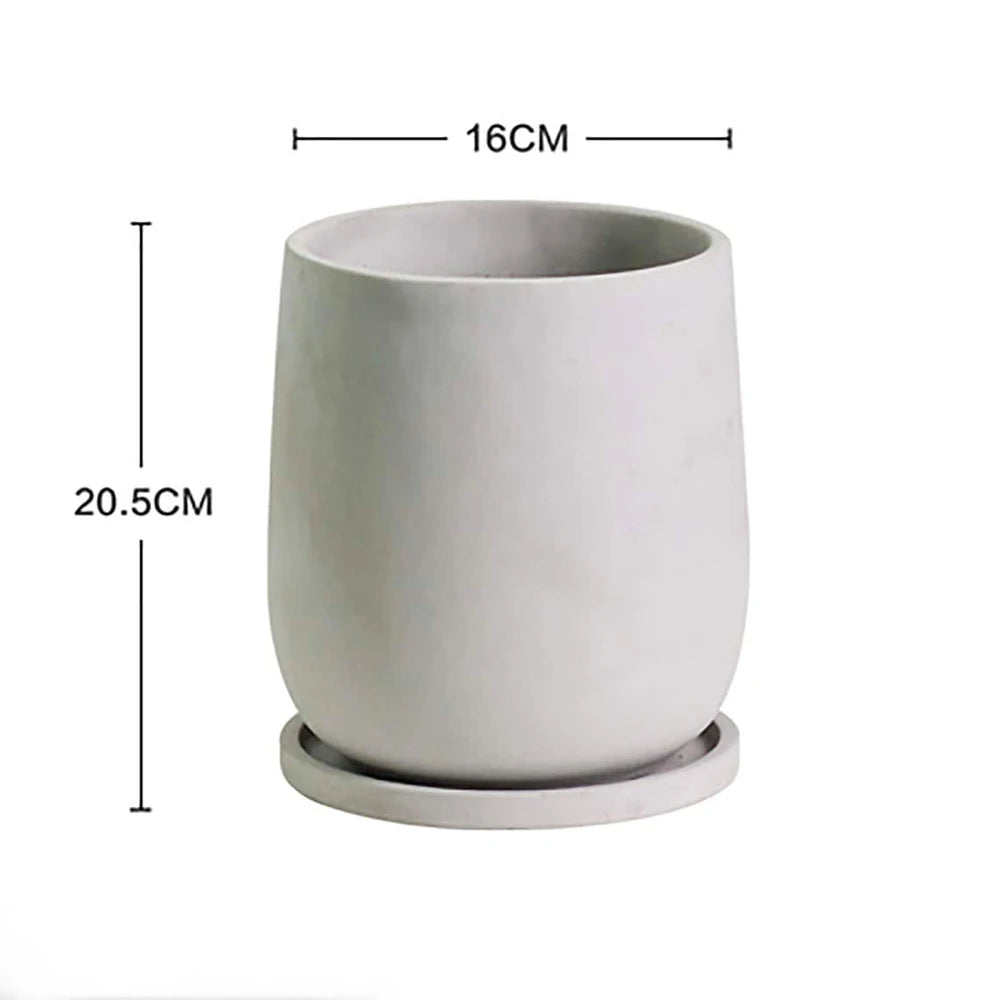 Creative Nordic simple Flowerpot Concrete Silicone Mold green plant Gardening Cement round flowerpot silicone mold