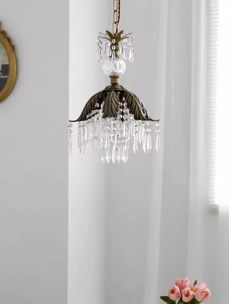 Vintage crystal chandelier for restaurant and hallway decor