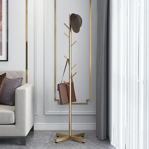 floor-standing coat rack for clothes and bags, versatile - vue 10 sur 17