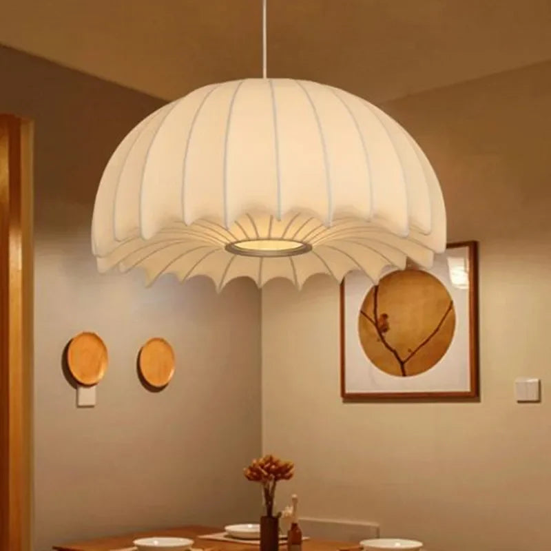 Italian silk pendant light for lofts and hotels