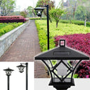 Traditional decorative solar LED garden lamp post