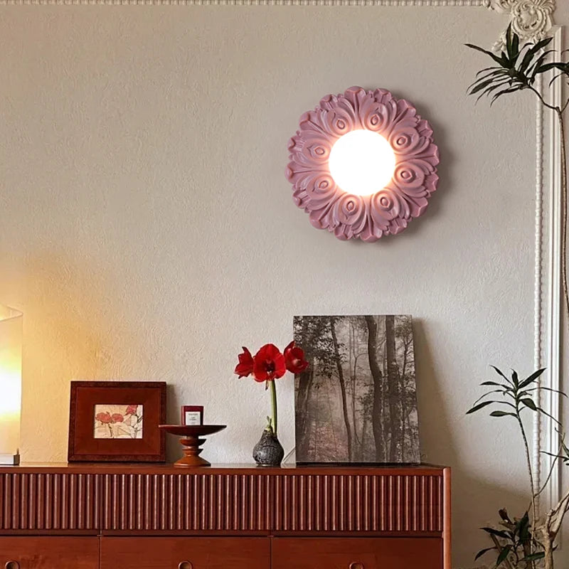 Vintage peacock tail wall light for interior decoration