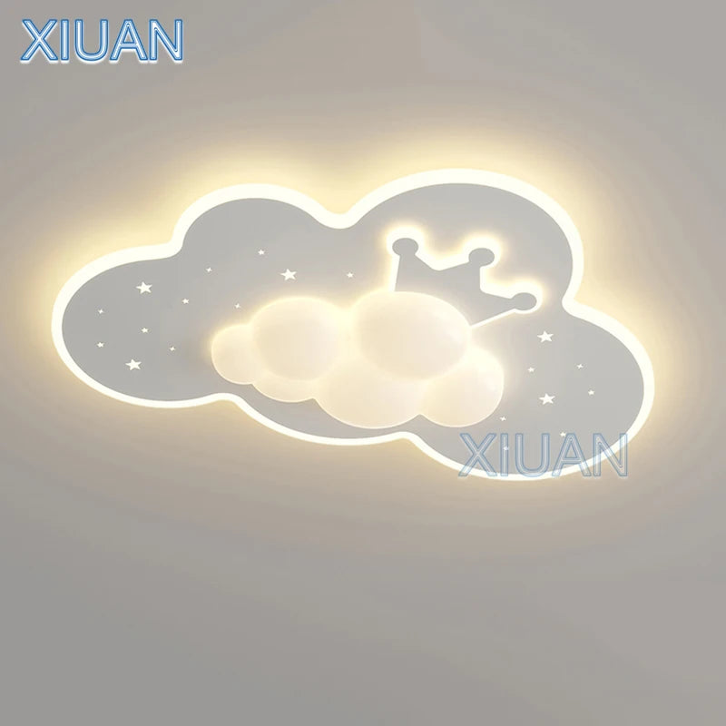 creative crown and cloud chandelier for children