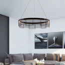 Modern Nordic smoked glass LED pendant chandelier
