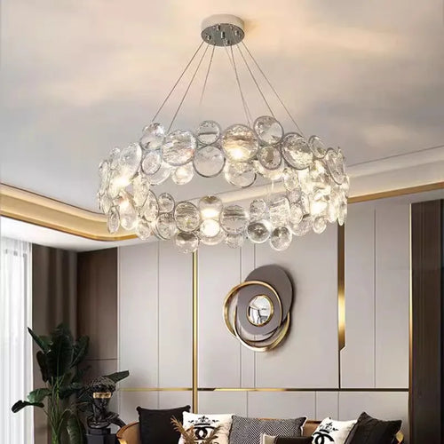 Modern nordic style crystal chandelier for luxurious interiors - vue 6 sur 10