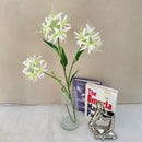 Artificial silk flowers, indoor decor, purple, 3 branches