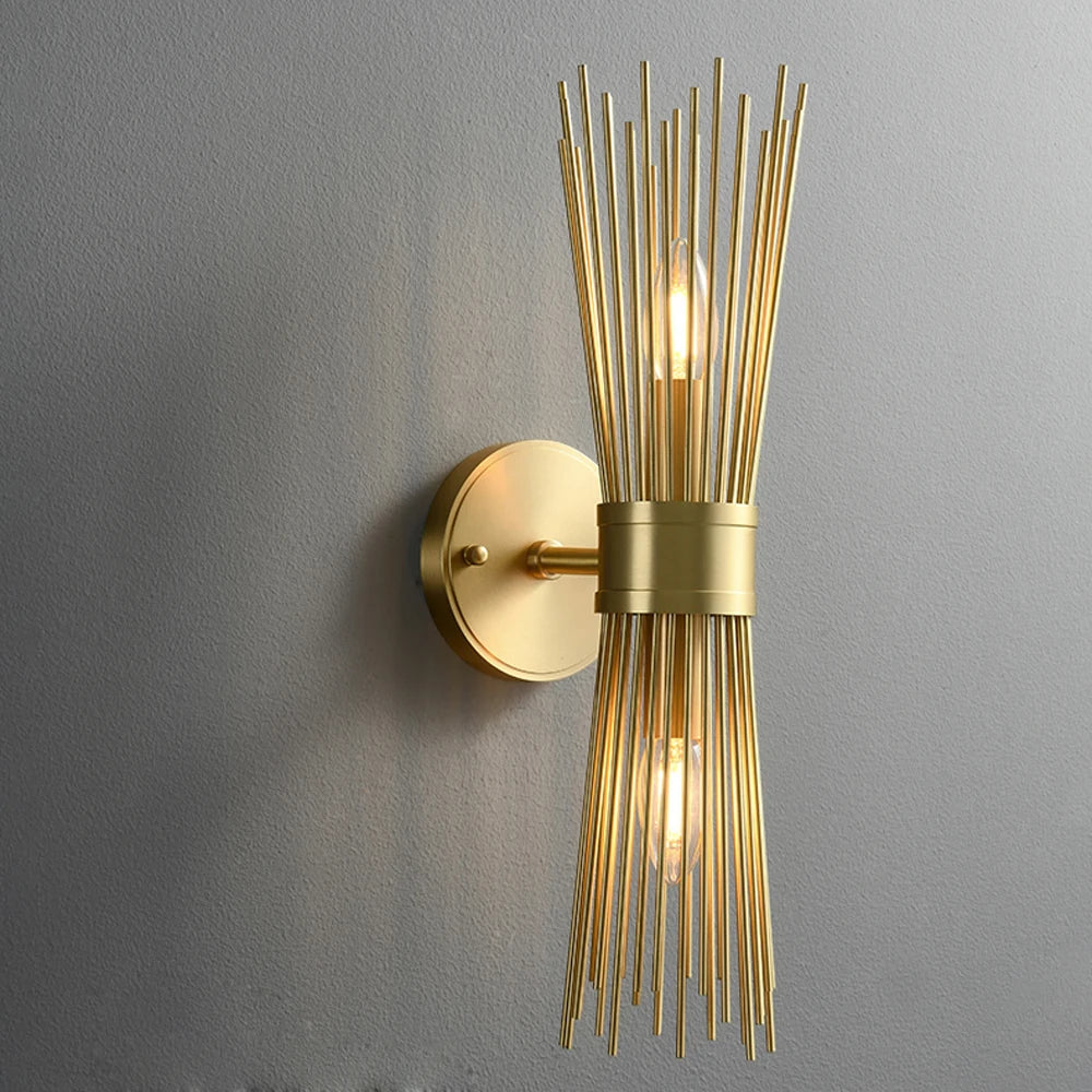Luxury designer wall light in antique metal for an elegant interior