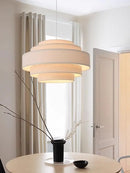 Wabi sabi fabric LED chandelier for interior decoration