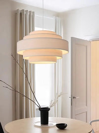 Wabi sabi fabric LED chandelier for interior decoration
