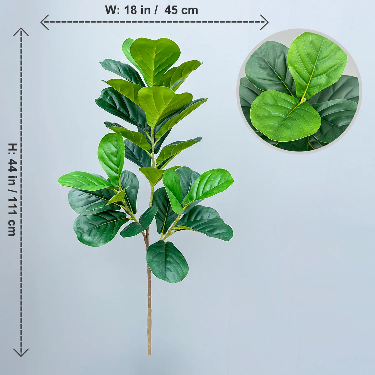 Artificial ficus branches with large banyan leaves for garden decoration - vue 12 sur 36