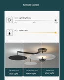 Round chandelier with remote control dimming for art decor living room