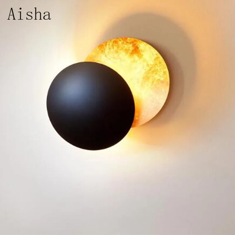 Nordic moon design wall light for interior decor