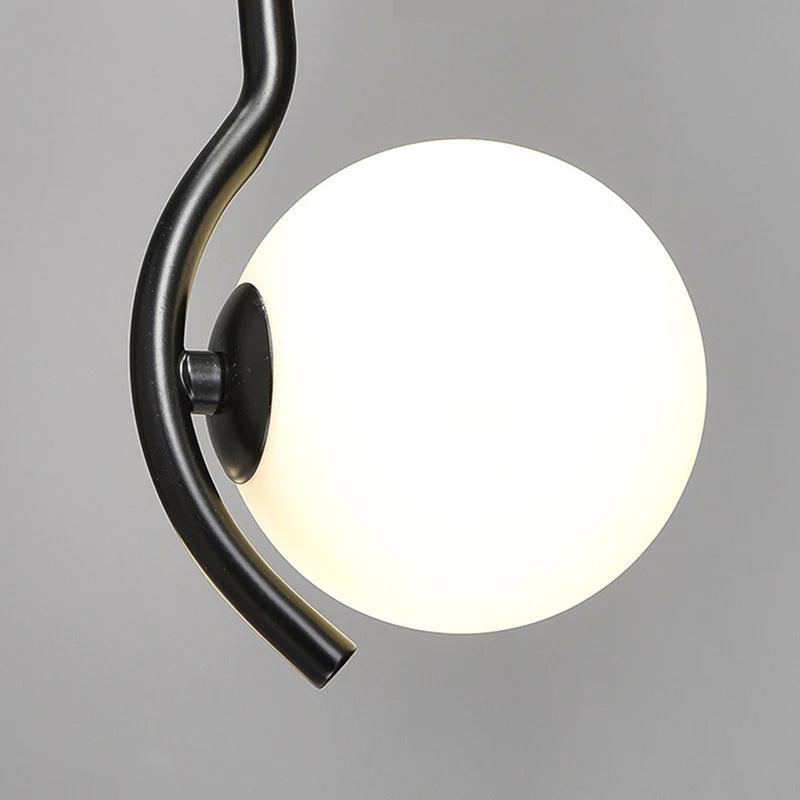 suspension simple en verre et métal avec fil réglable - vue 5 sur 10