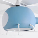 Modern airplane ceiling fan with LED light and remote control