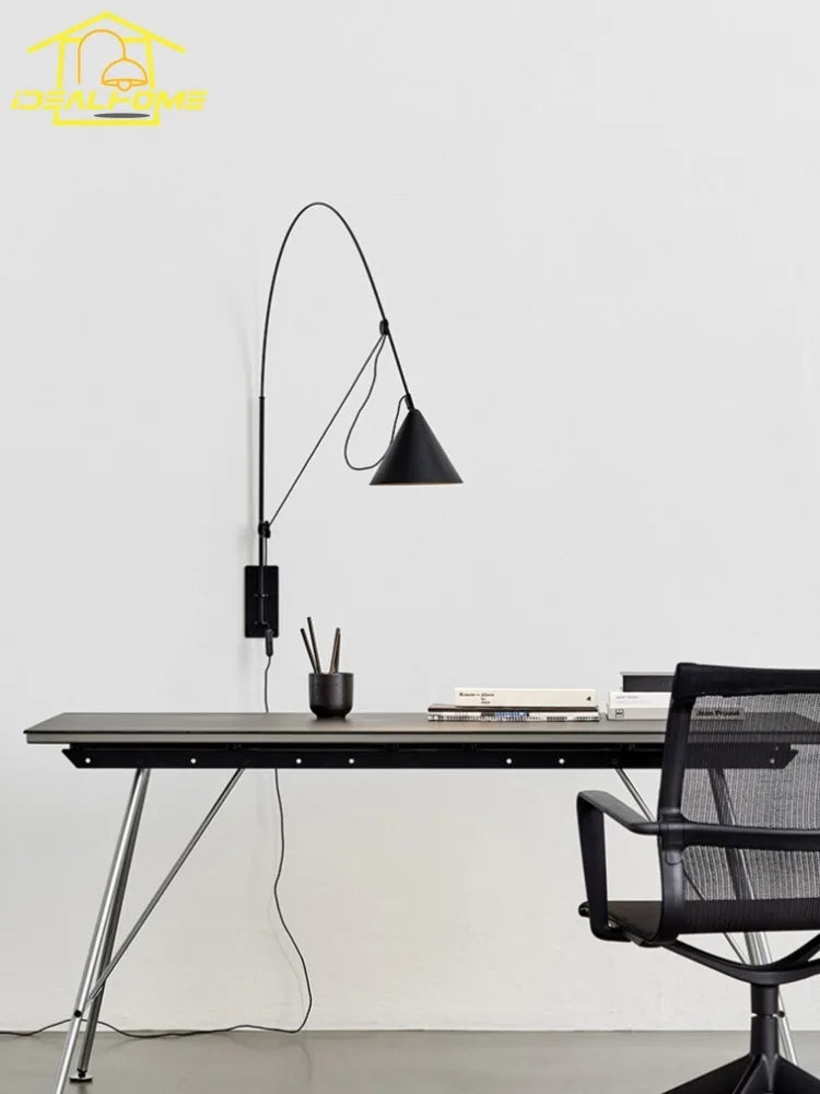 Minimalist vertical industrial stainless steel wall light