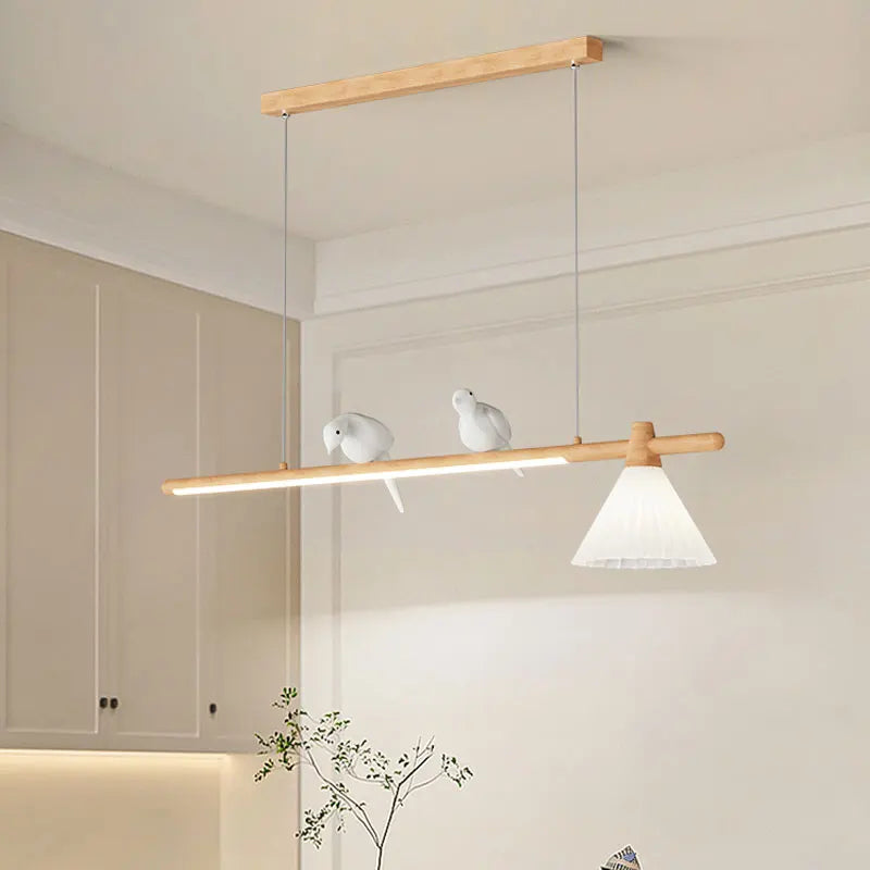 modern wooden chandelier creative pendant light for home decor