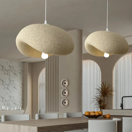 Wabi Sabi Japanese style chandelier for kitchen and living room - vue 2 sur 9