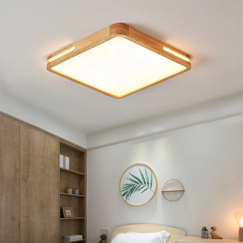Modern log style ceiling light combination for living room - vue 3 sur 13