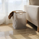 Foldable cotton and linen laundry basket large capacity waterproof
