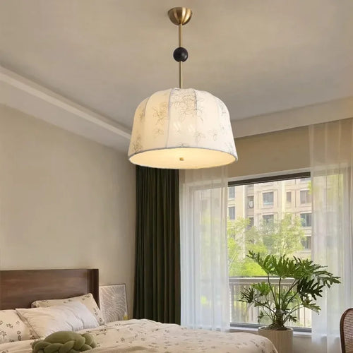 Solid wood study lamp with nanyang pattern and retro romantic chandelier - vue 3 sur 11