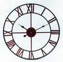 Nordic retro metal roman numerals wall clock for outdoor decoration