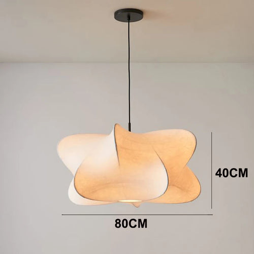Creative silk pendant light wabi sabi style - vue 15 sur 14