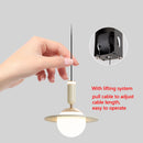saturno design led chandelier adjustable in height