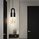 Modern LED pendant light in metal and acrylic with adjustable cord