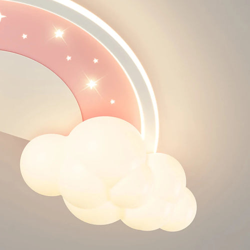 Modern and cosy children's cloud and rainbow ceiling light - vue 7 sur 11