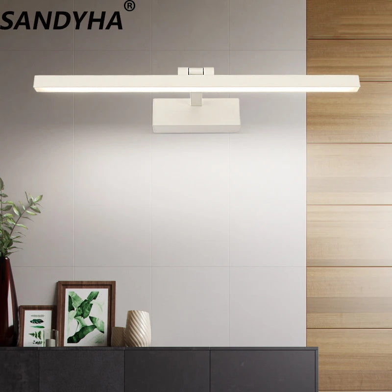Simple nordic mirror lamp decorative anti-fog LED wall light