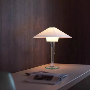 Simple design glass table lamp for reading and study