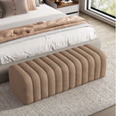 Nordic velvet bench soft and elegant footrest