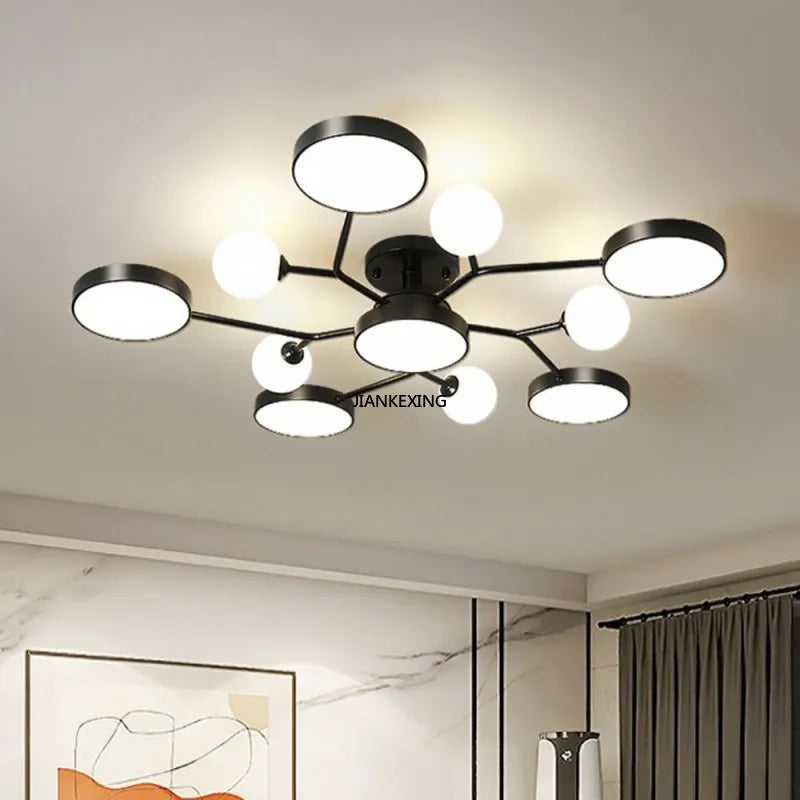 Modern glass ball LED chandelier for home decoration