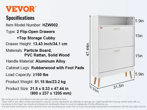 shoe cabinet with drop-down drawers for self-contained storage - vue 11 sur 10