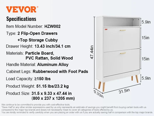 shoe cabinet with drop-down drawers for self-contained storage - vue 10 sur 10