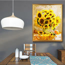 Wooden frame for oil paintings and decorative mosaic