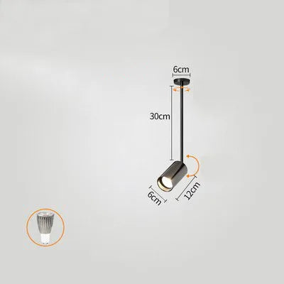 Pole-mounted spotlight for shops and nail salons - vue 21 sur 21