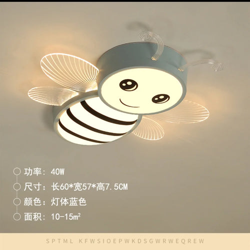 Modern children's LED ceiling light little bee nursery decoration