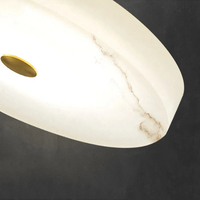 Luxury nordic marble circular ceiling light - vue 6 sur 8