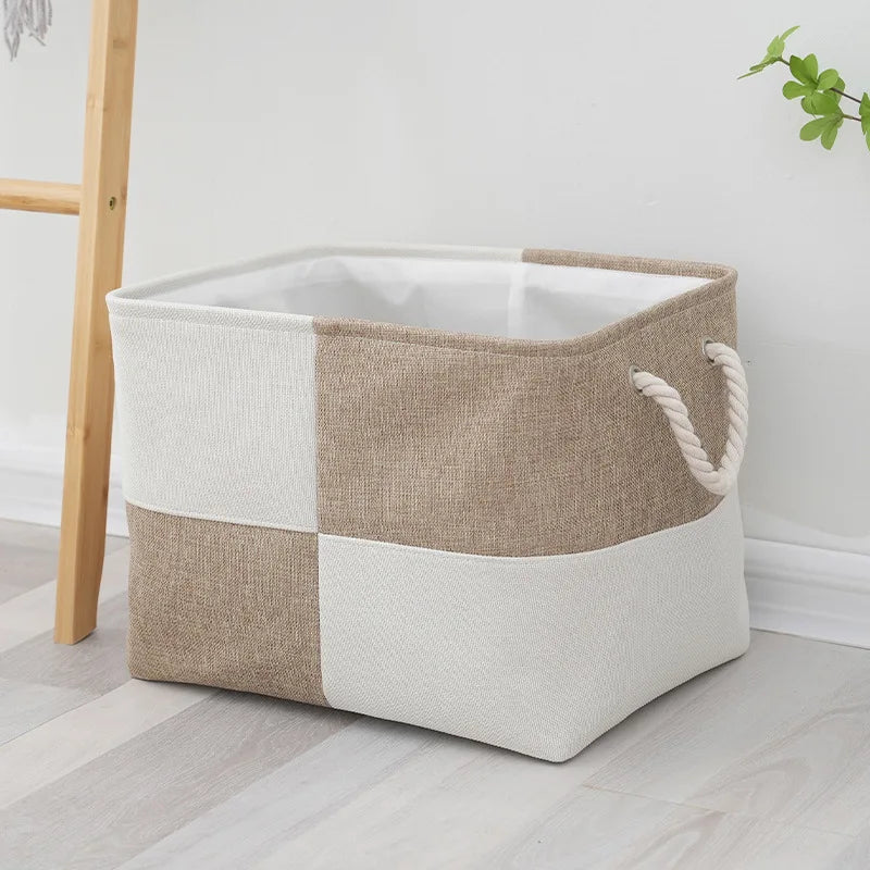 foldable storage basket for laundry and toys