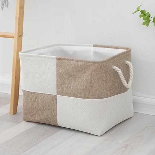 Foldable storage basket for laundry, toys and underwear - vue 2 sur 6