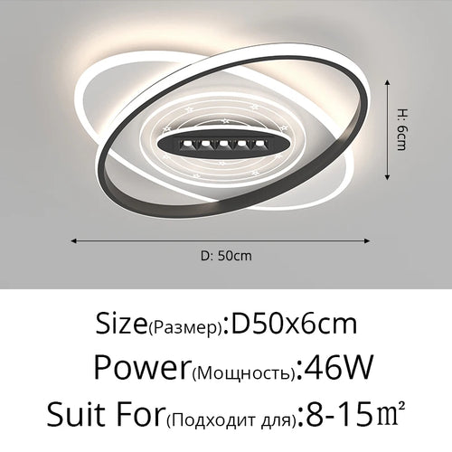 Nordic LED ceiling light for indoor and cosy ambience - vue 11 sur 14