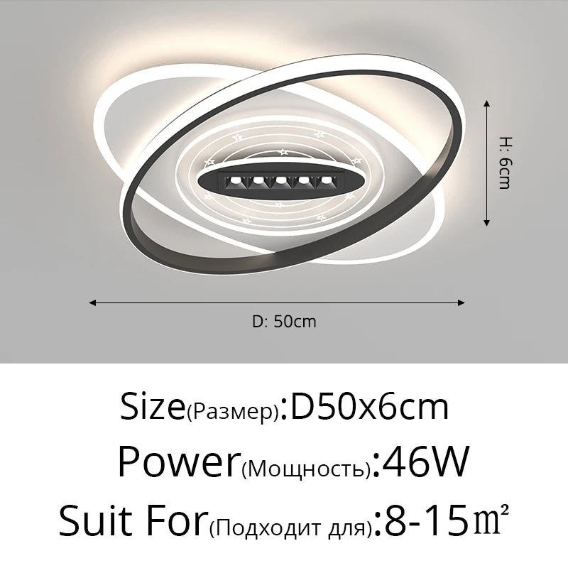 Nordic LED ceiling light for indoor and cosy ambience - vue 11 sur 14